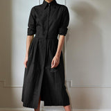 SHIRTDRESS MODEL 9 ZOE - BLACK - Room 502