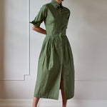 SHIRTDRESS MODEL 9 ZOE - KHAKI GREEN - Room 502