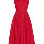 SLEEVELESS LUXURY DRESS - ANNA COTTON - RED - Room 502