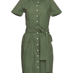 STEPHANIE PRESTIGE SHIRTDRESS MODEL 2 - KHAKI GREEN - Room 502