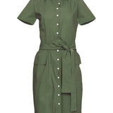 STEPHANIE PRESTIGE SHIRTDRESS MODEL 2 - KHAKI GREEN - Room 502