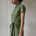 STEPHANIE PRESTIGE SHIRTDRESS MODEL 2 - KHAKI GREEN - Room 502