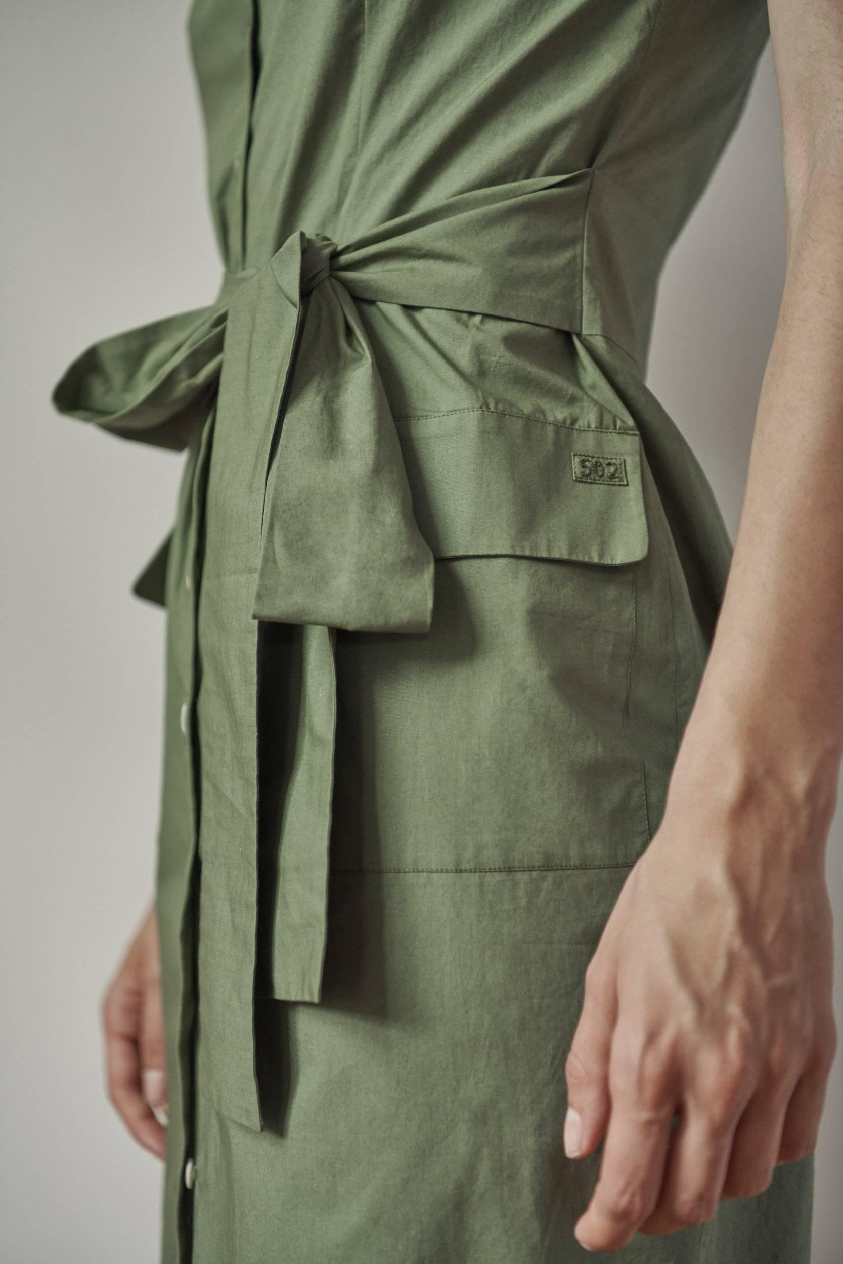 STEPHANIE PRESTIGE SHIRTDRESS MODEL 2 - KHAKI GREEN - Room 502