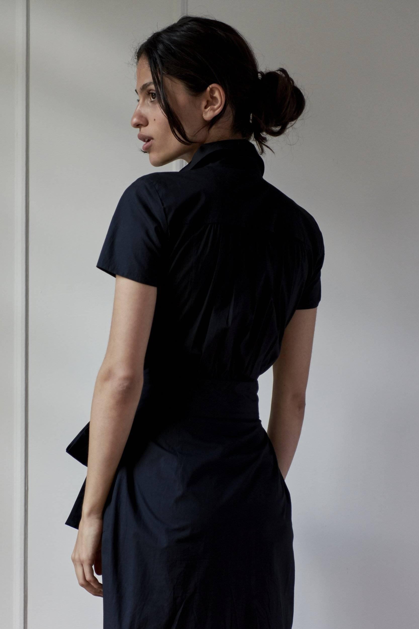 STEPHANIE SHIRTDRESS MODEL 2 - BLACK - Room 502