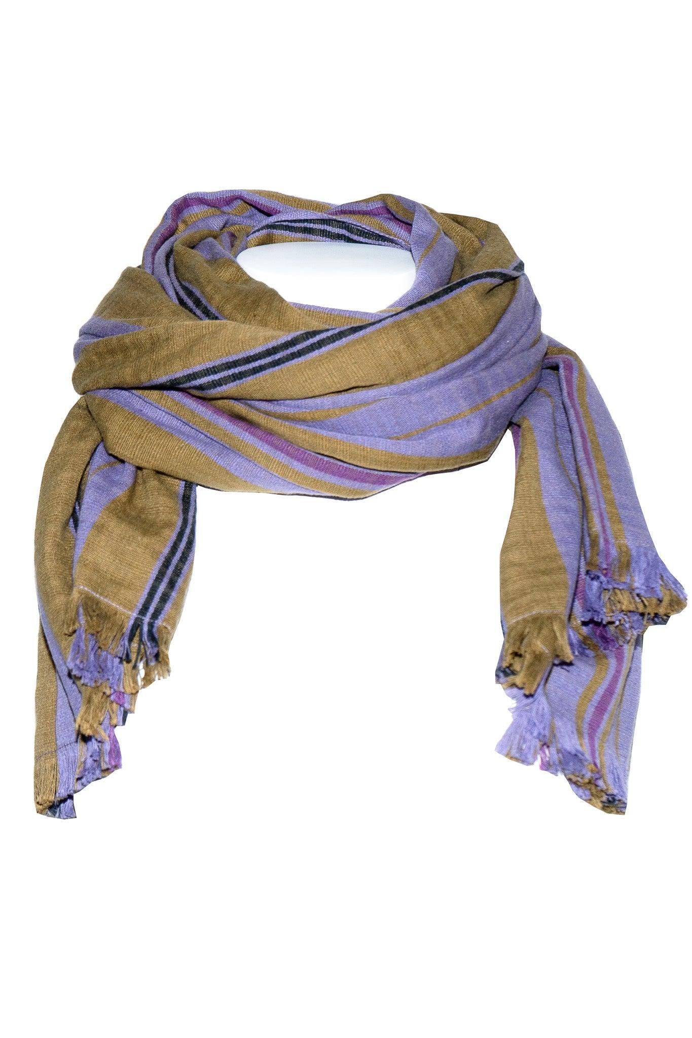 THE TRAVEL SCARF HAND | WOVEN COTTON | MODEL A | PURPLE - Room 502