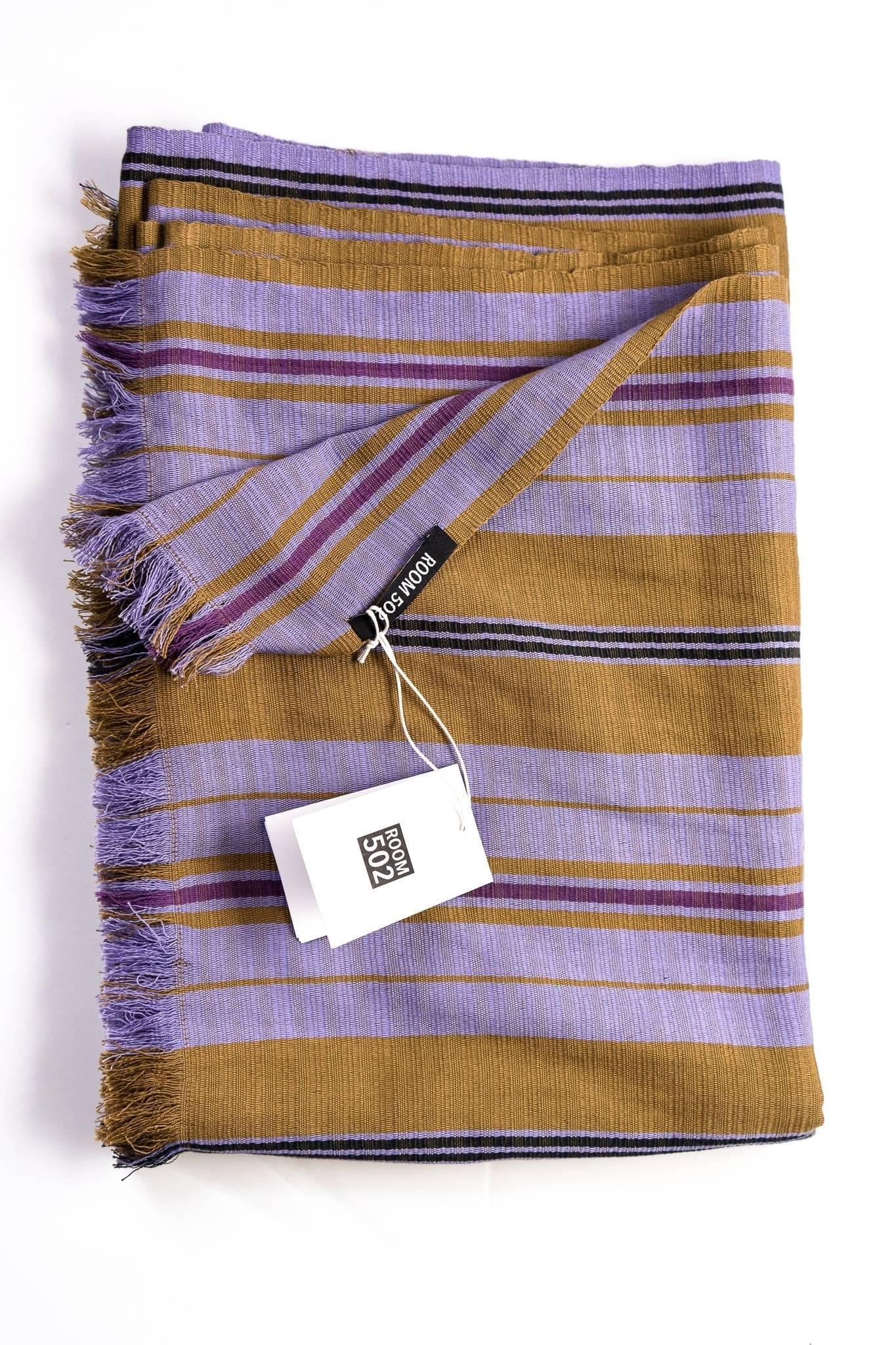 THE TRAVEL SCARF HAND | WOVEN COTTON | MODEL A | PURPLE - Room 502