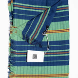 THE TRAVEL SCARF | HAND WOVEN COTTON | MODEL C | TURQUOISE - Room 502