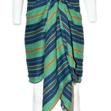 THE TRAVEL SCARF | HAND WOVEN COTTON | MODEL C | TURQUOISE - Room 502