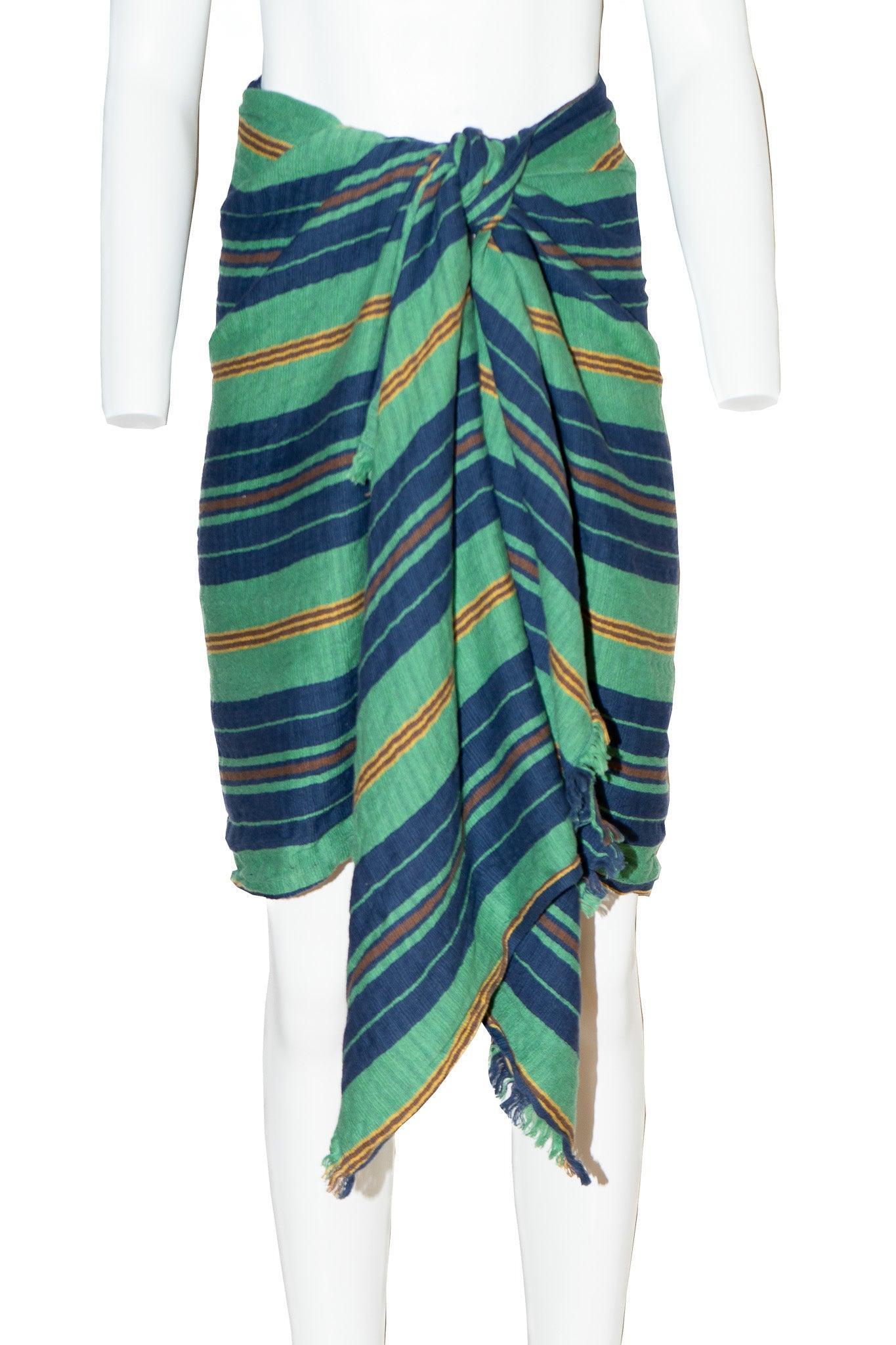 THE TRAVEL SCARF | HAND WOVEN COTTON | MODEL C | TURQUOISE - Room 502