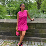 TRAPEZE DRESS MODEL 4 YARA - PINK - Room 502