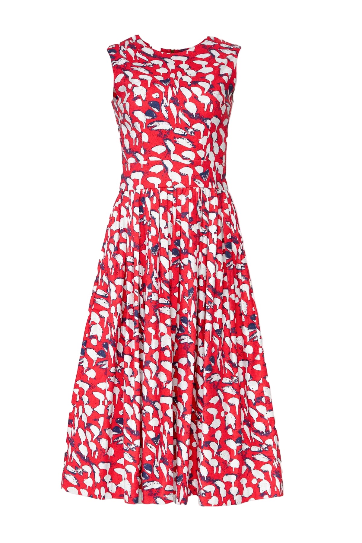 Anna Red Print Dress with Pockets | Sophie Théallet