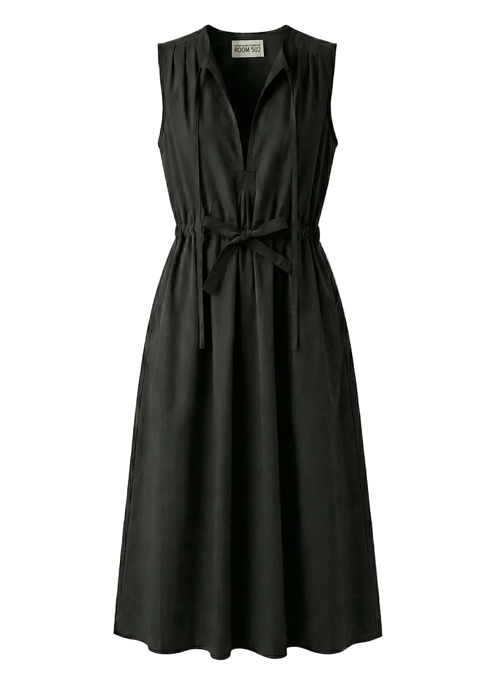 room 502 shirt dress Stephanie Cotton Shirtdress Black | Sophie Thallet