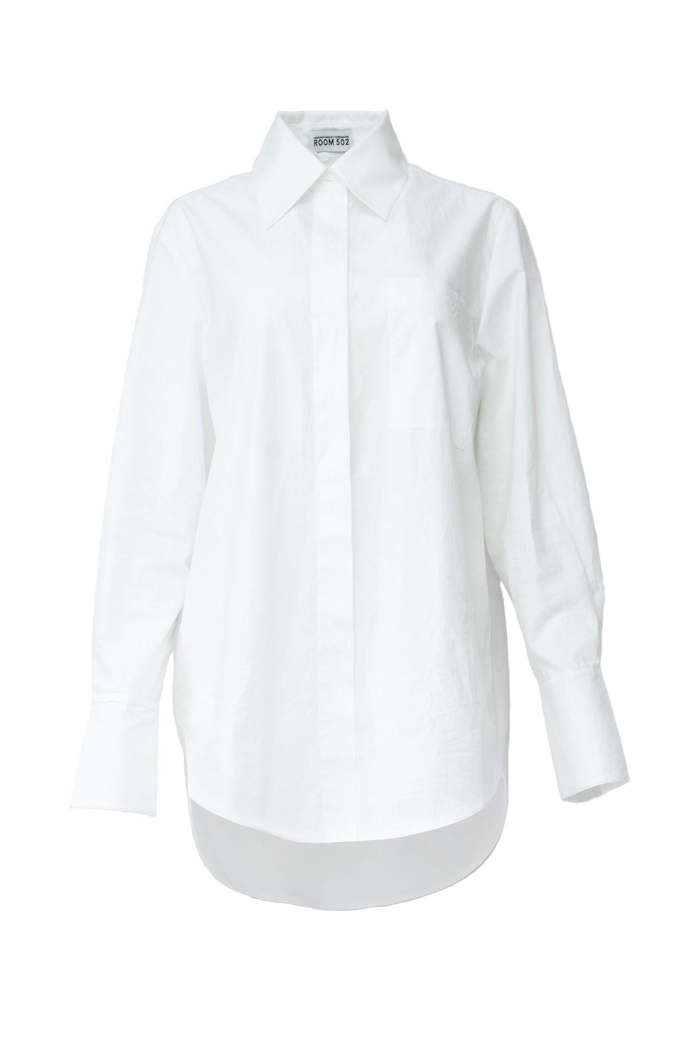 White woman shirt on a white background