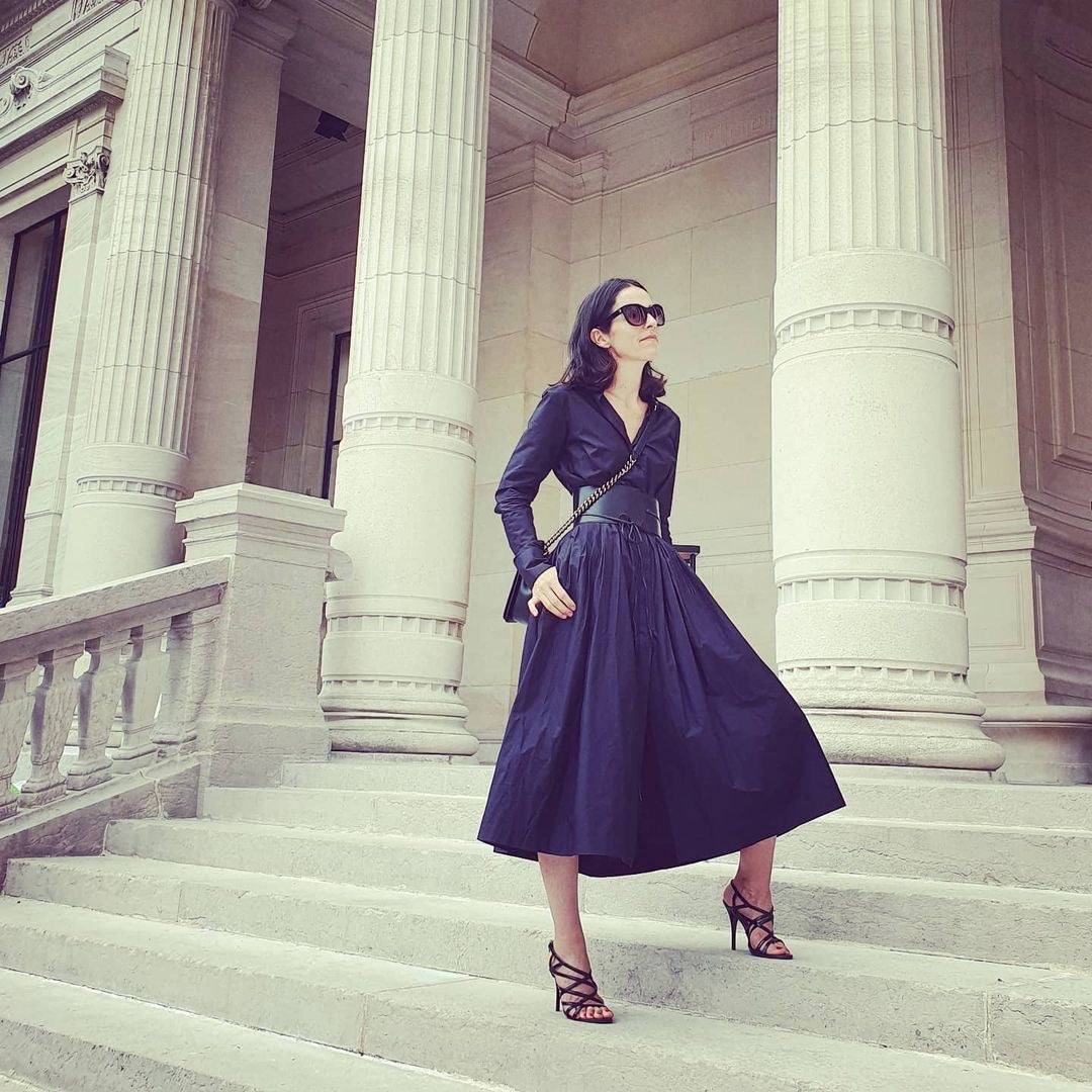 Woman in Black Shirtdress by Room502 in Paris