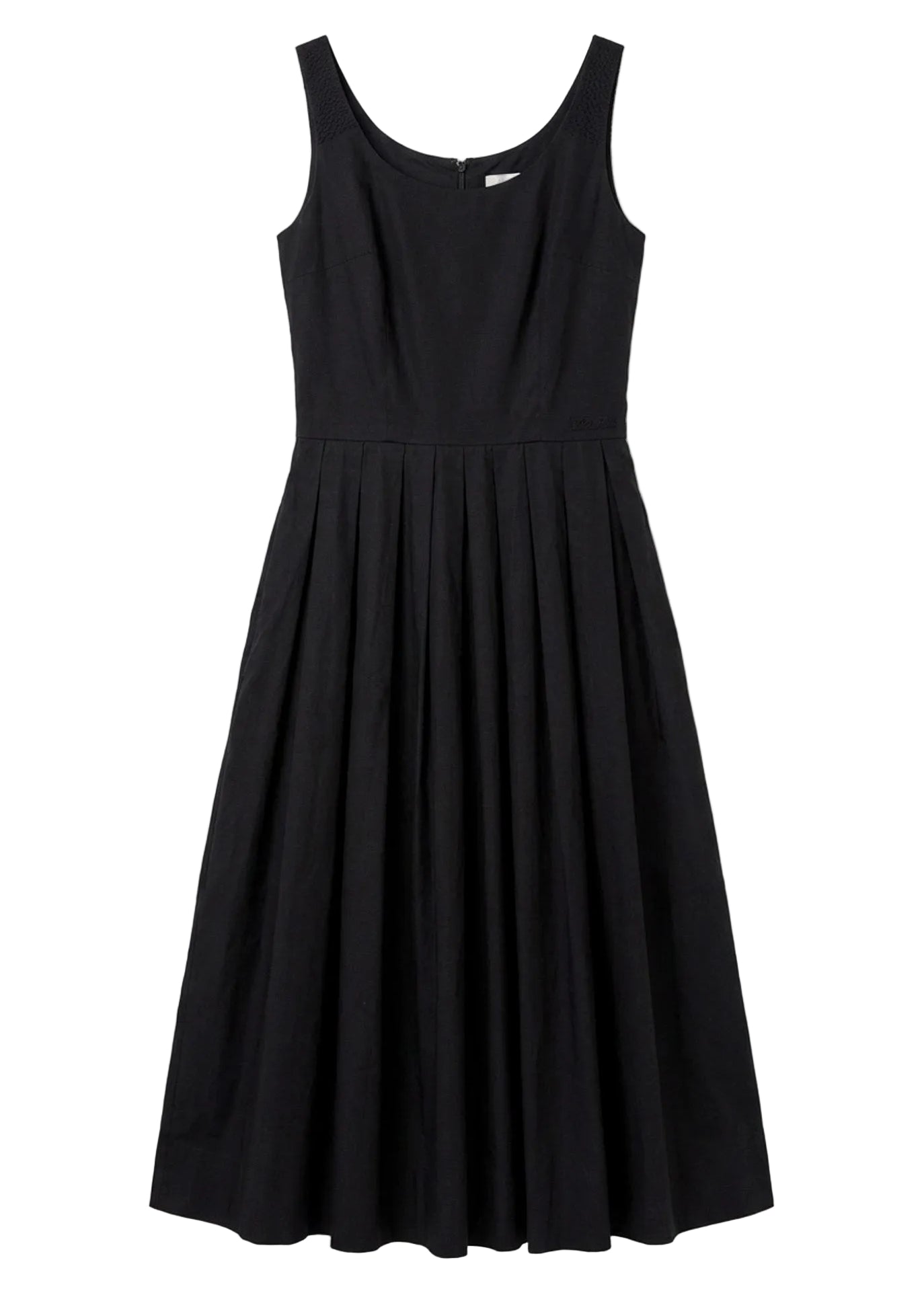 Black Cotton dress on a white background