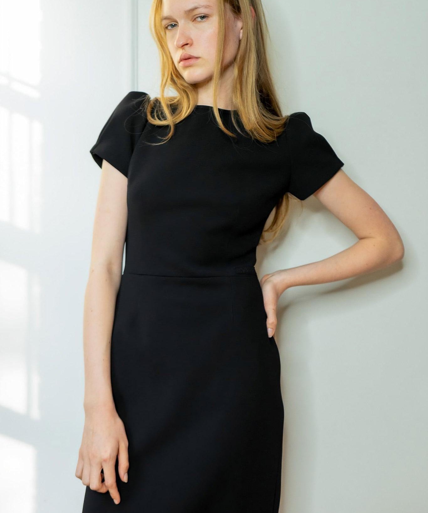 Cap Sleeves Dress Little black Dress Rom 502