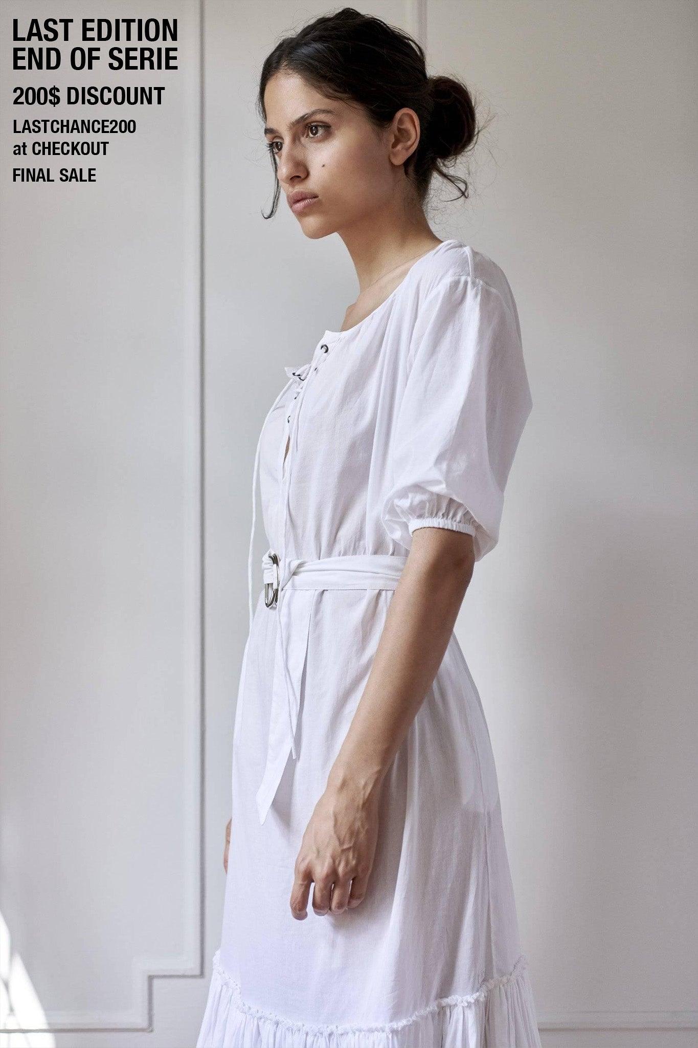 Chic Vacation Cotton Dress Lightweight Resort dress Luxury Vacation Fashion