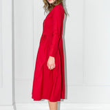 Cotton Red Shirtdress