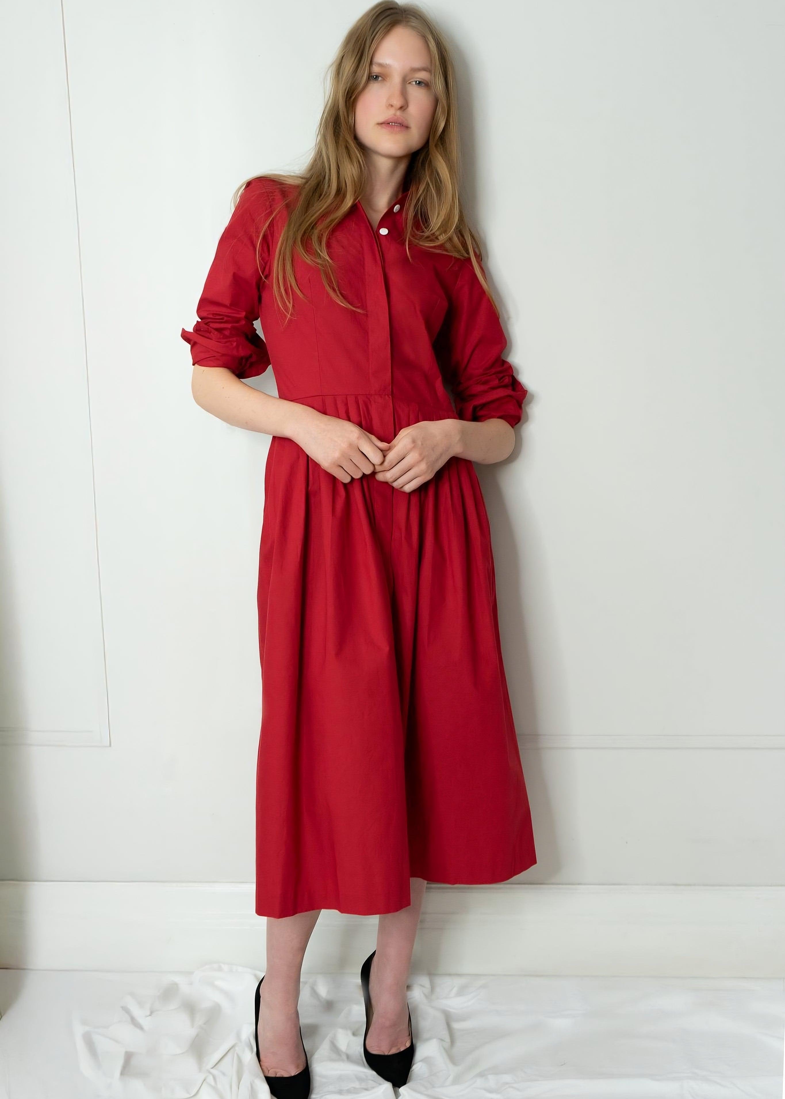 SHIRTDRESS MODEL 9 ZOE - RED - Room 502