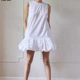 Summer White Cotton Dress Baby Doll Luxury Fashion 