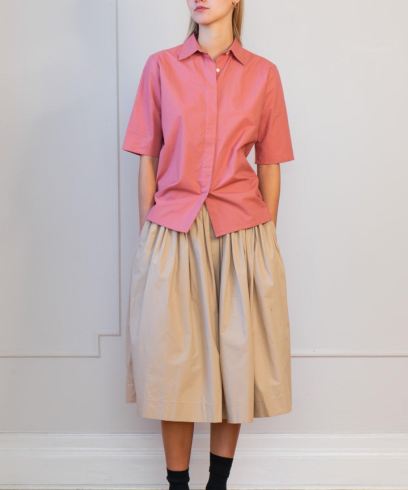 EFFORTLESS UNIFORM COTTON SHIRT - BRANDO - ROSE - Room 502