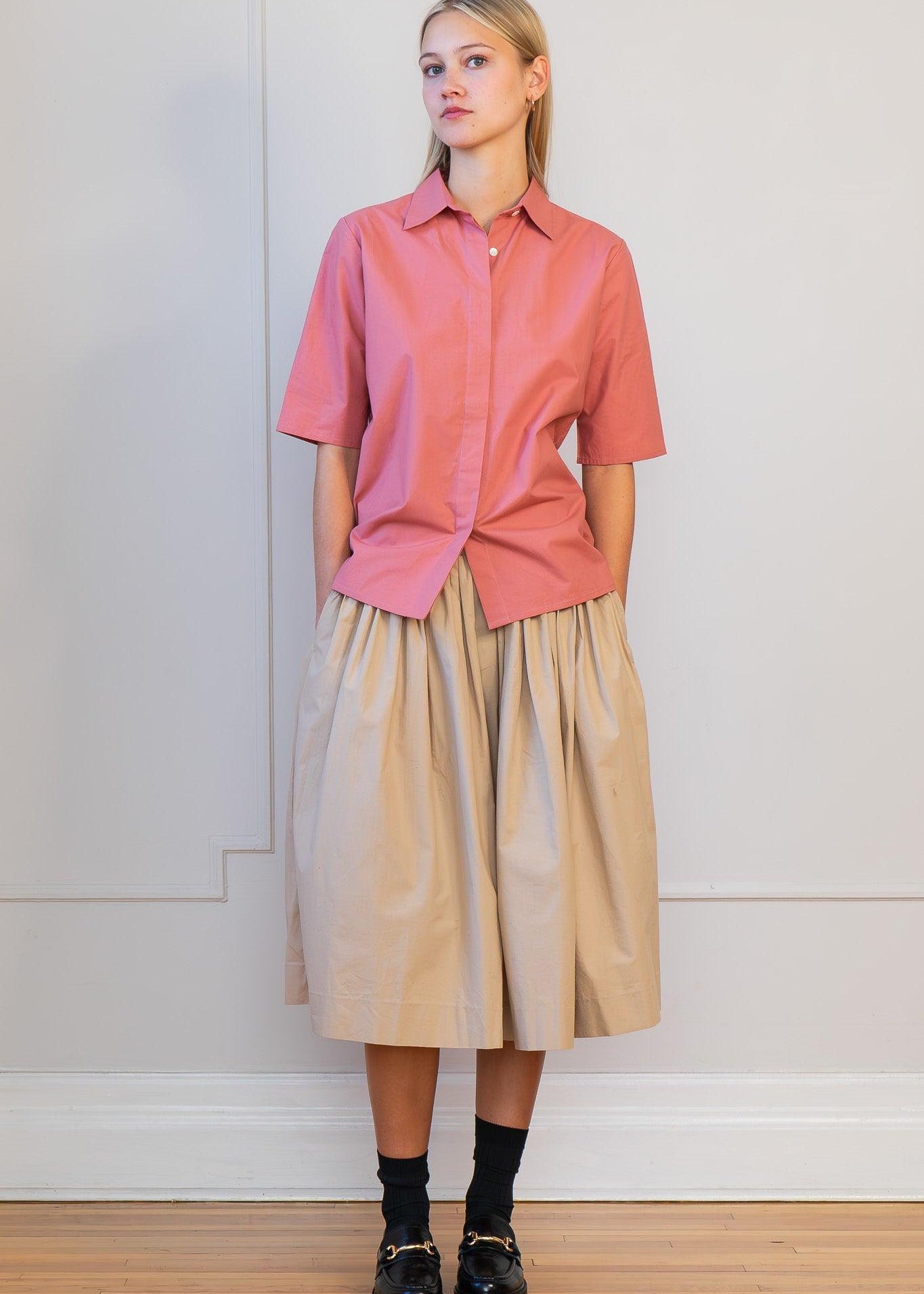 EFFORTLESS UNIFORM COTTON SHIRT - BRANDO - ROSE - Room 502