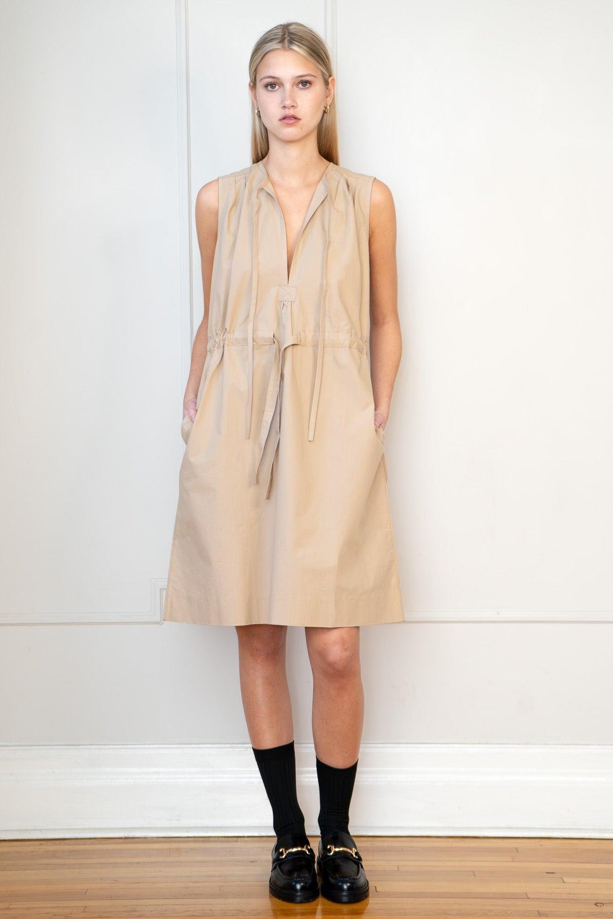 blue dress for baby girl Jessica Cotton Caftan Dress — Beige | Sophie Théallet