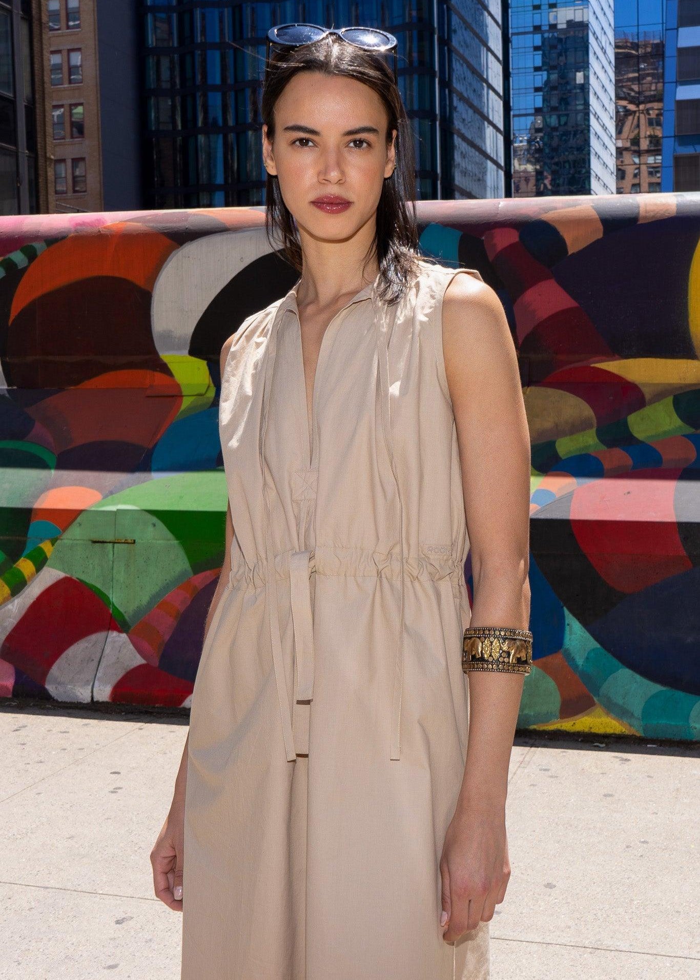 Jessica Caftan Dress - Beige - Room 502