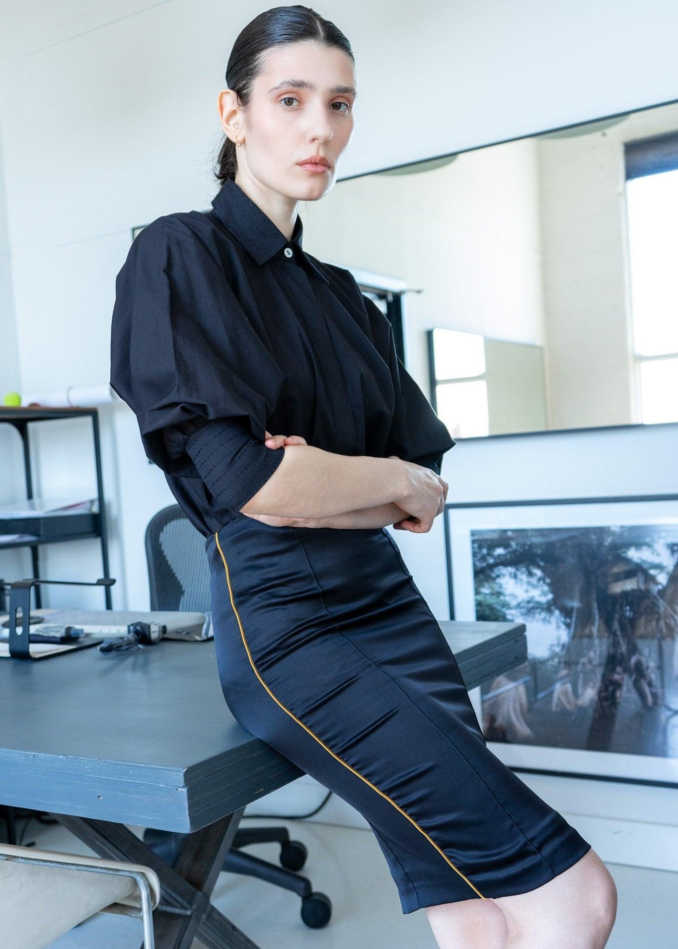 MARIE "EVERYDAY COUTURE SHIRT" MODEL 11 - BLACK - Room 502