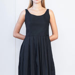 PRESTIGE SLEEVELESS DRESS - JULIETTE COTTON - BLACK - Room 502