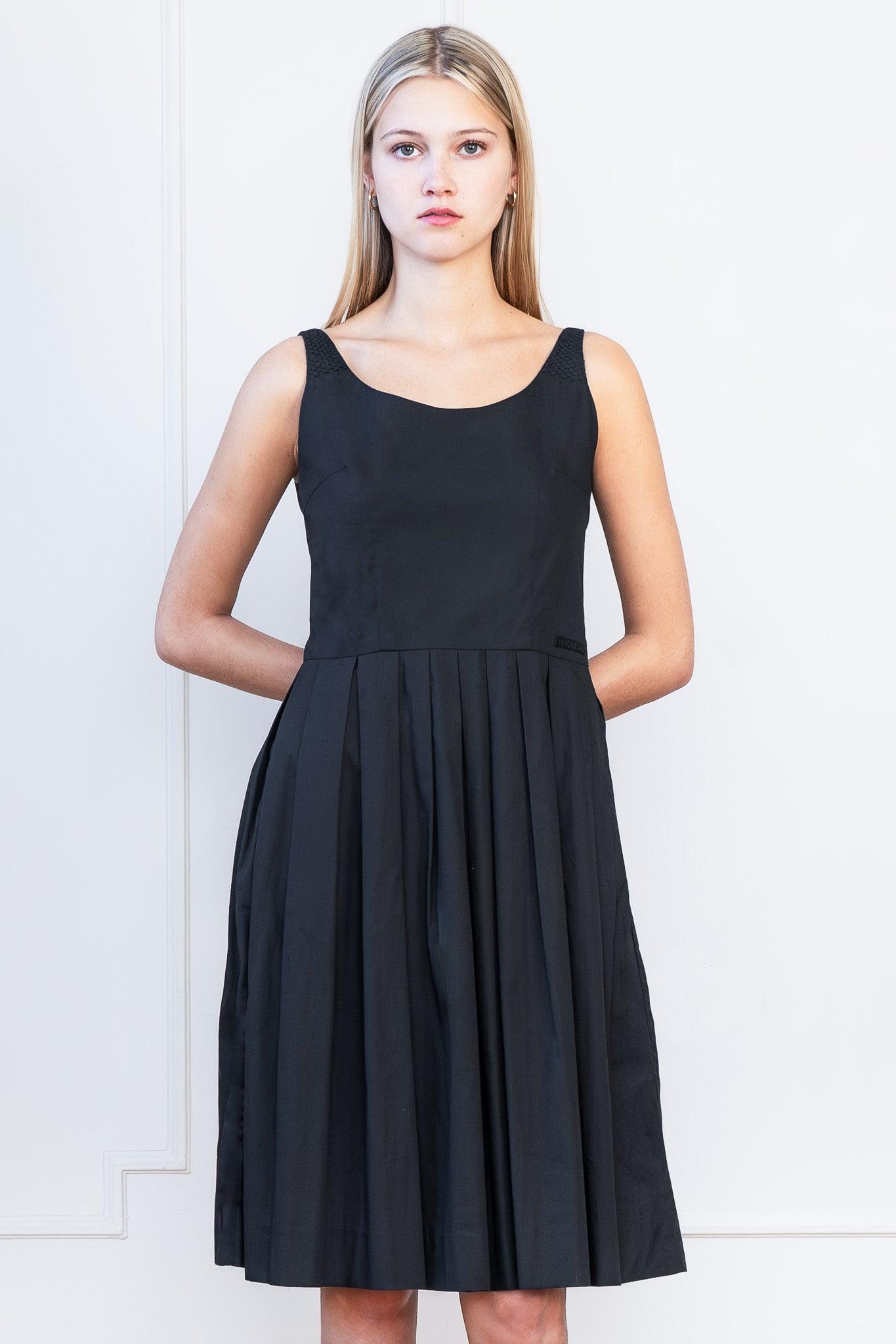 PRESTIGE SLEEVELESS DRESS - JULIETTE COTTON - BLACK - Room 502