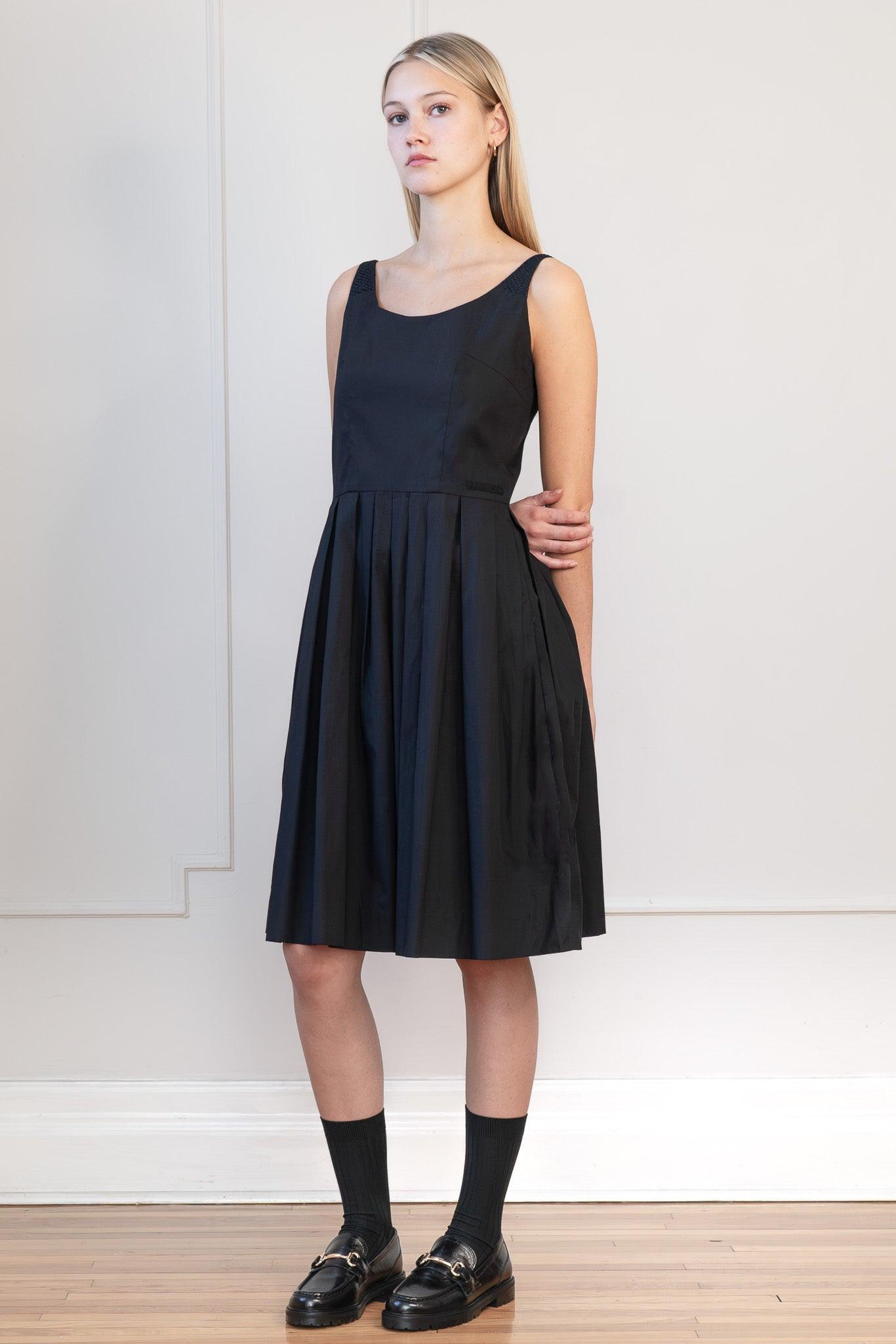 PRESTIGE SLEEVELESS DRESS - JULIETTE COTTON - BLACK - Room 502