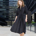 SHIRTDRESS SAINT TROPEZ - BLACK - Room 502