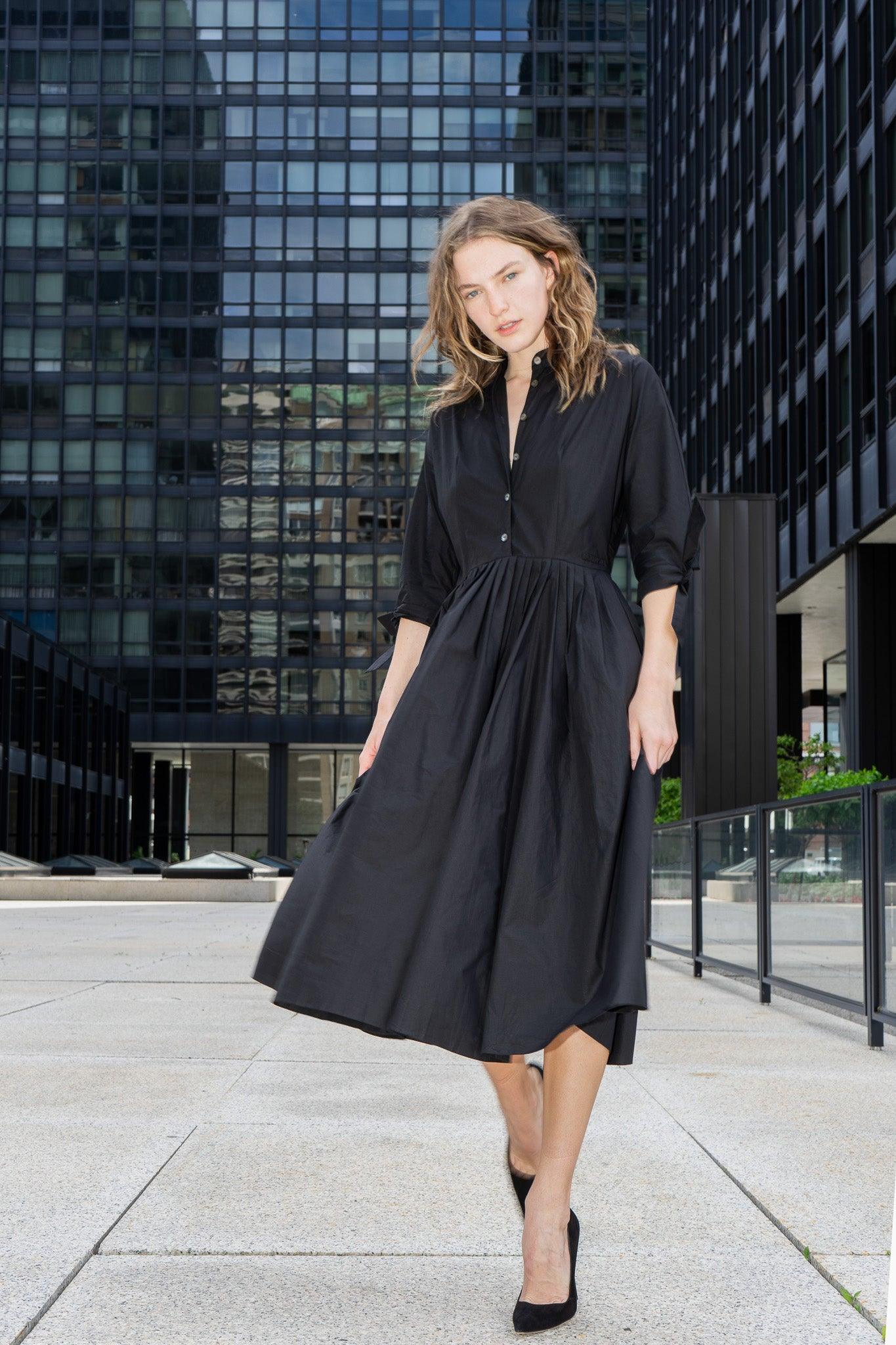 SHIRTDRESS SAINT TROPEZ - BLACK - Room 502