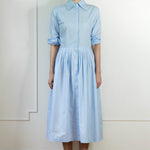 SHIRTDRESS ZOE - LIGHT BLUE WHITE STRIPES - Room 502