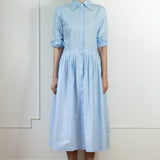 SHIRTDRESS ZOE - LIGHT BLUE WHITE STRIPES - Room 502