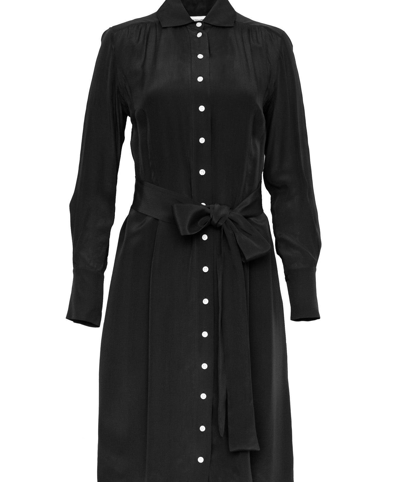 CHARLOTTE SHIRTDRESS- BLACK - Room 502