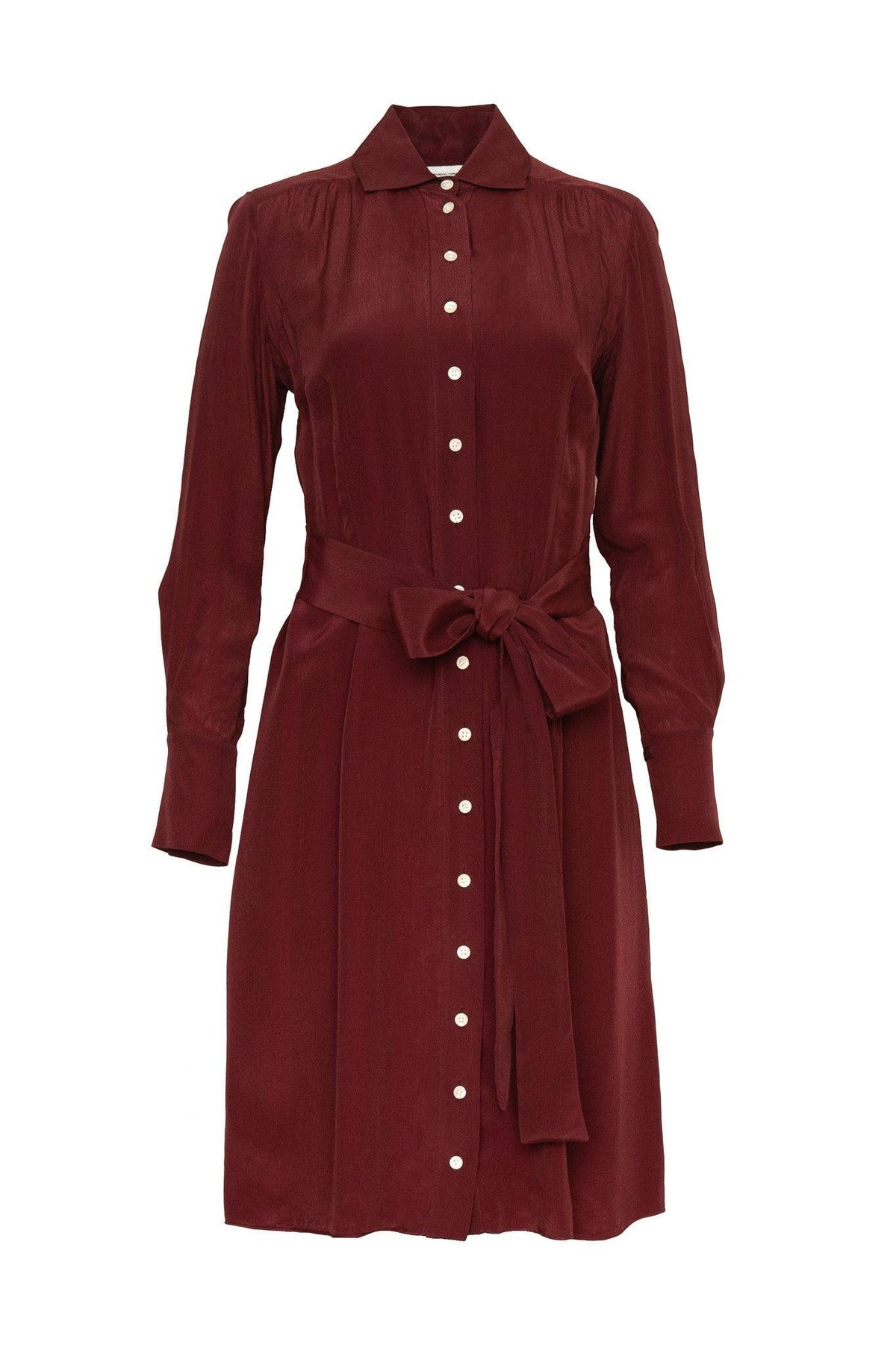 Charlotte Bordeaux Shirtdress Long Sleeve | Viscose