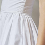 COTTON STRAPLESS DRESS MODEL 3 - RULA - WHITE - Room 502
