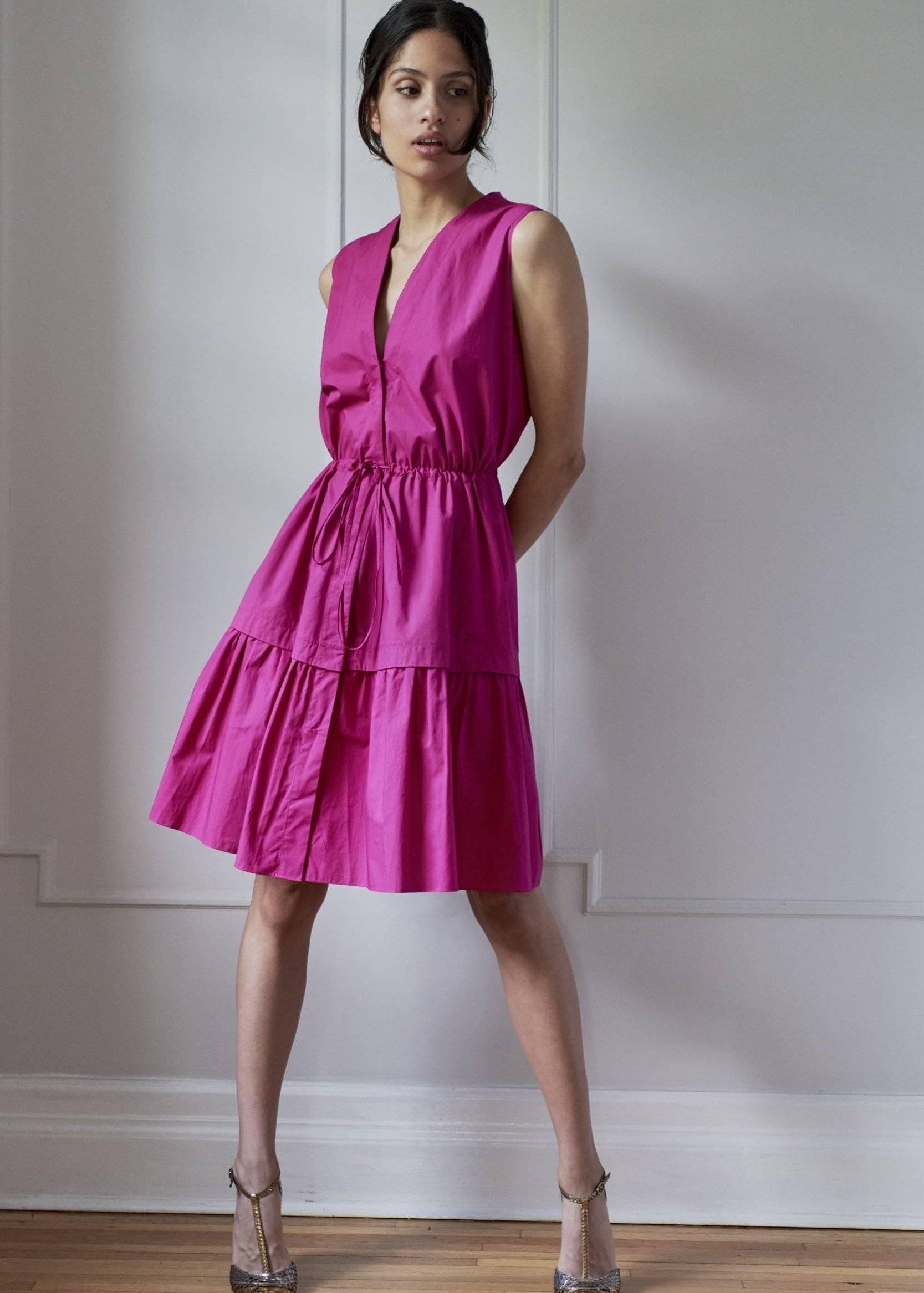 DRAWSTRING DRESS MODEL 1 VERONICA PINK - Room 502