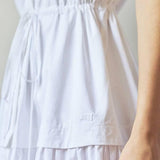 DRAWSTRING DRESS MODEL 1 VERONICA WHITE - Room 502