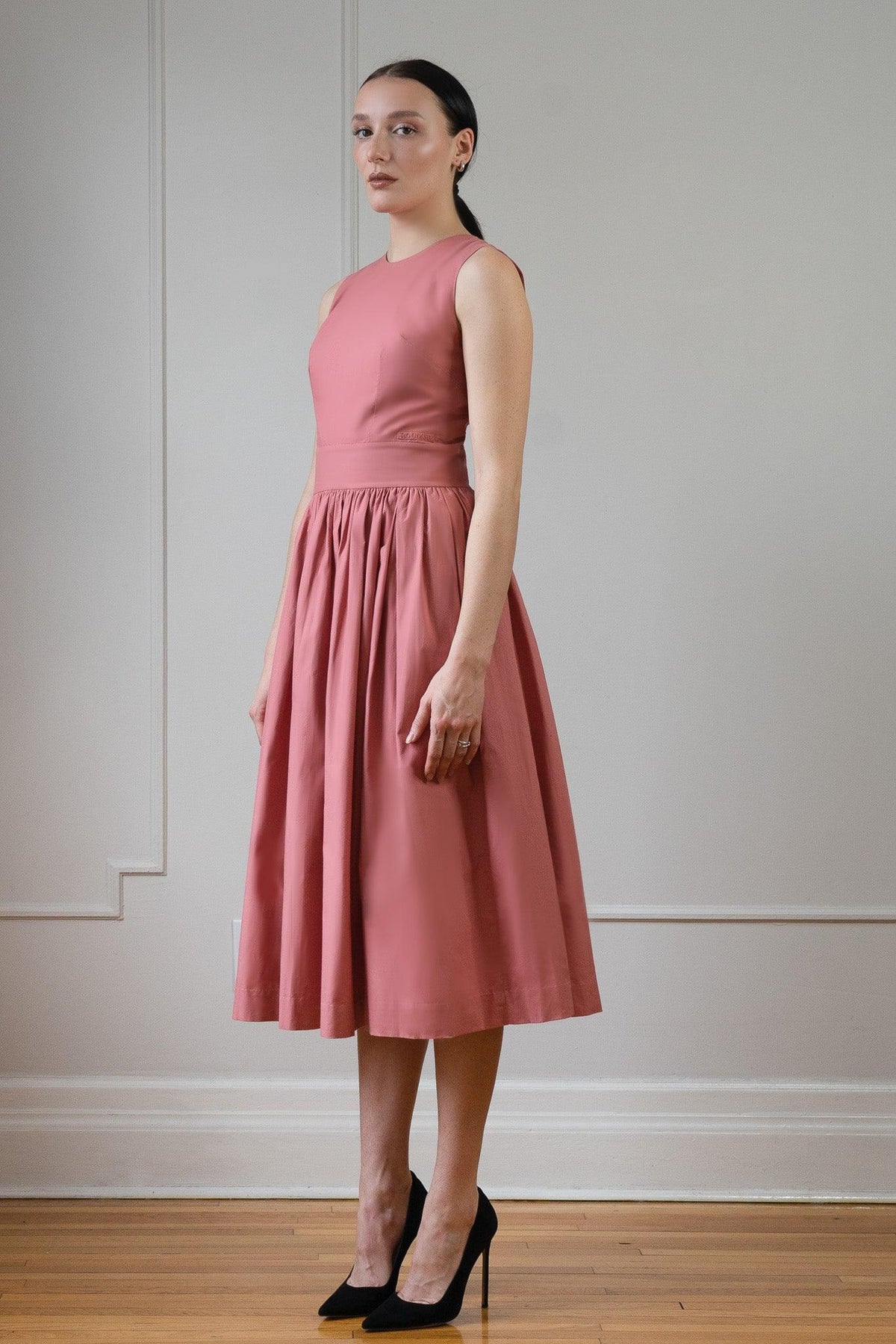 sleeveless cotton dresses Women's Its a Good Thing Blue Stripe Cotton Blend Sleeveless Maxi Dress | Size: S