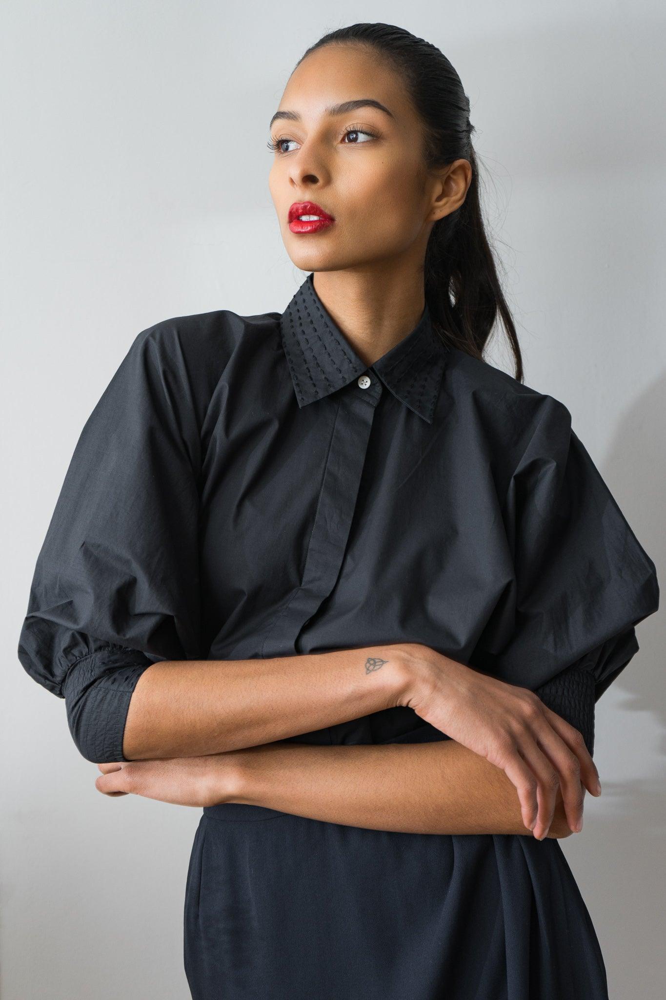 MARIE "EVERYDAY COUTURE SHIRT" MODEL 11 - BLACK - Room 502