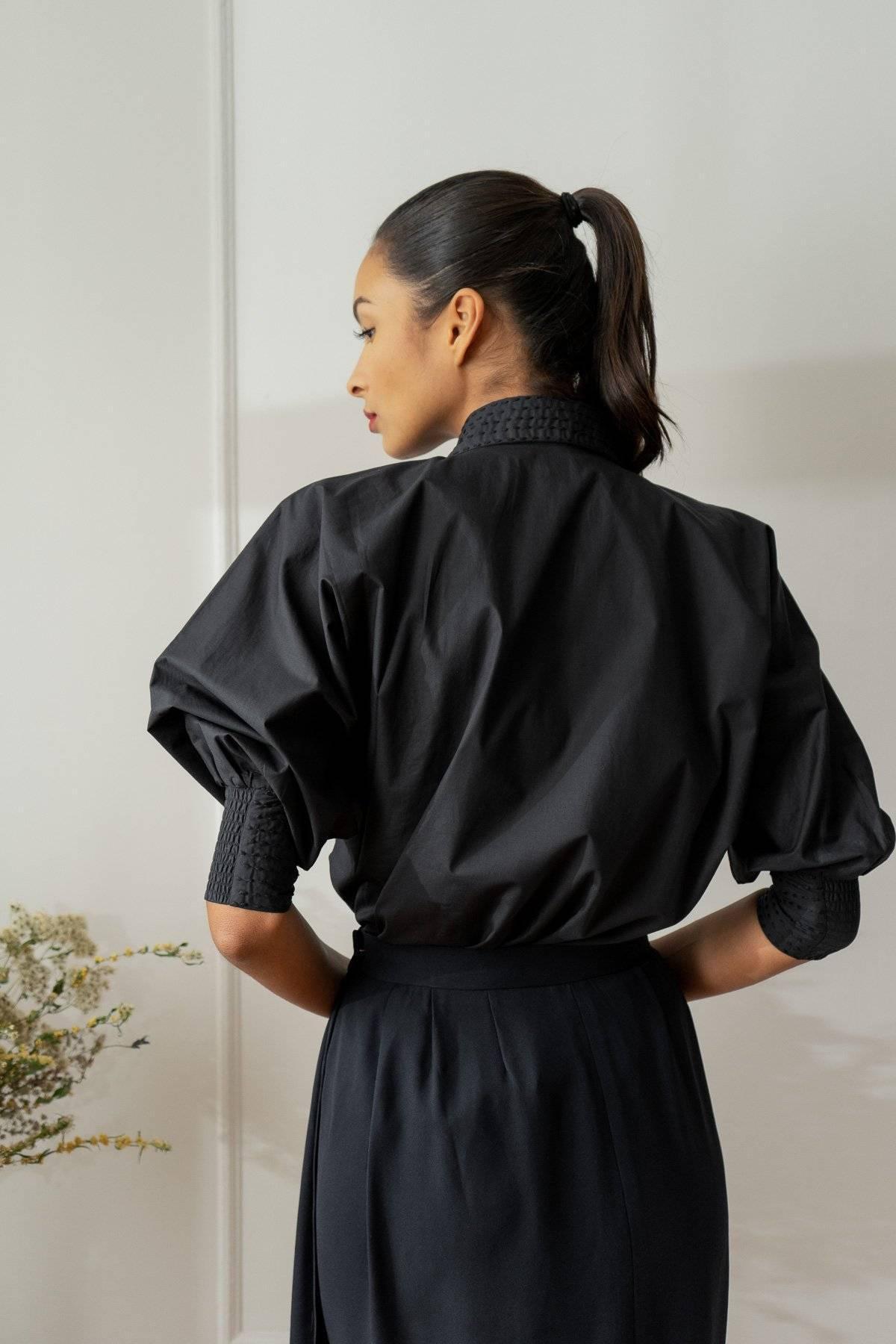 MARIE "EVERYDAY COUTURE SHIRT" MODEL 11 - BLACK - Room 502