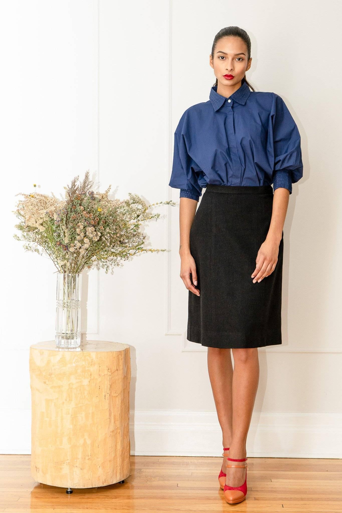 MARIE "EVERYDAY COUTURE SHIRT" MODEL 11 - BLUE - Room 502