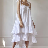 RESORT BEACH DRESS MODEL 7 - WHITE - Room 502