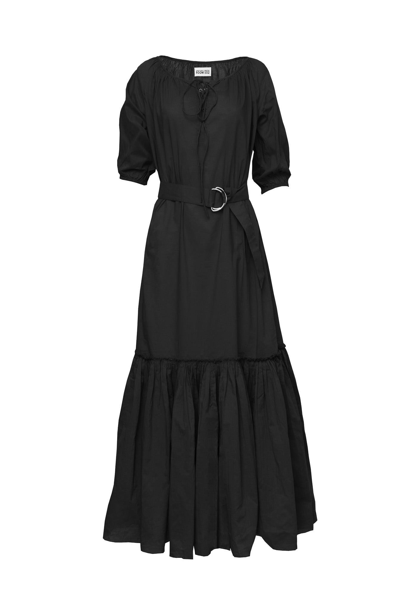 RESORT BEACH DRESS MODEL 8 LENA - BLACK - Room 502