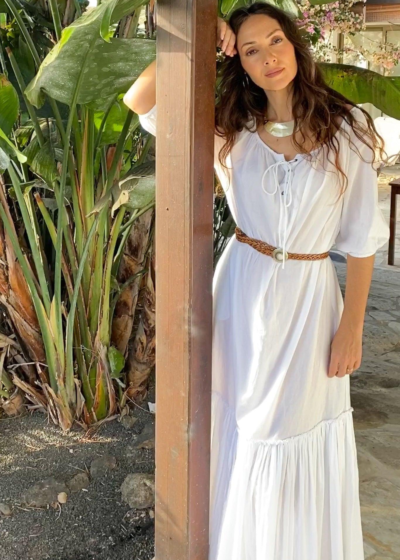 RESORT BEACH DRESS MODEL 8 LENA - WHITE - Room 502