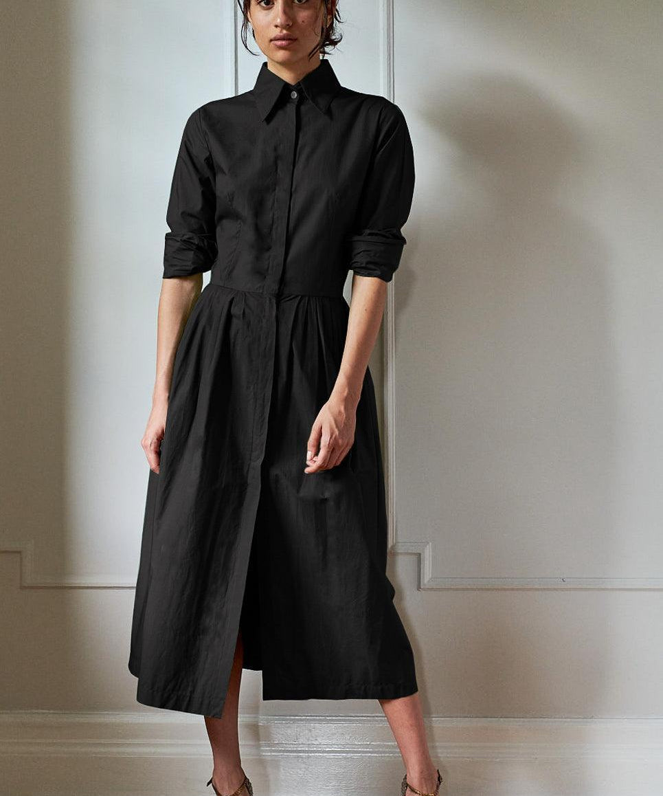 SHIRTDRESS MODEL 9 ZOE - BLACK - Room 502