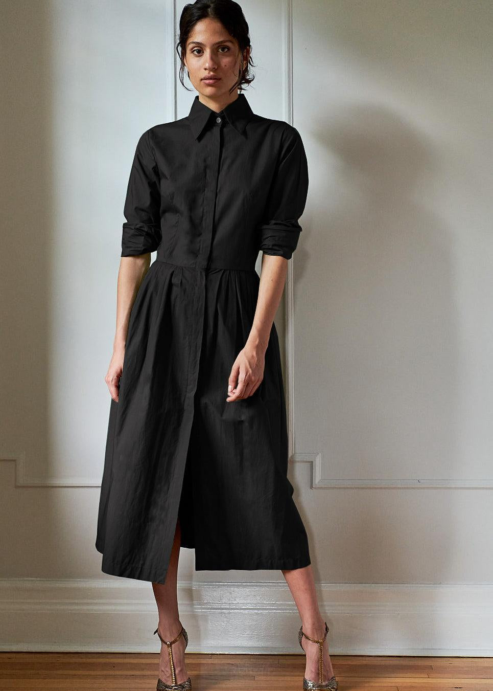 Zoe Shirtdress Black - Room 502